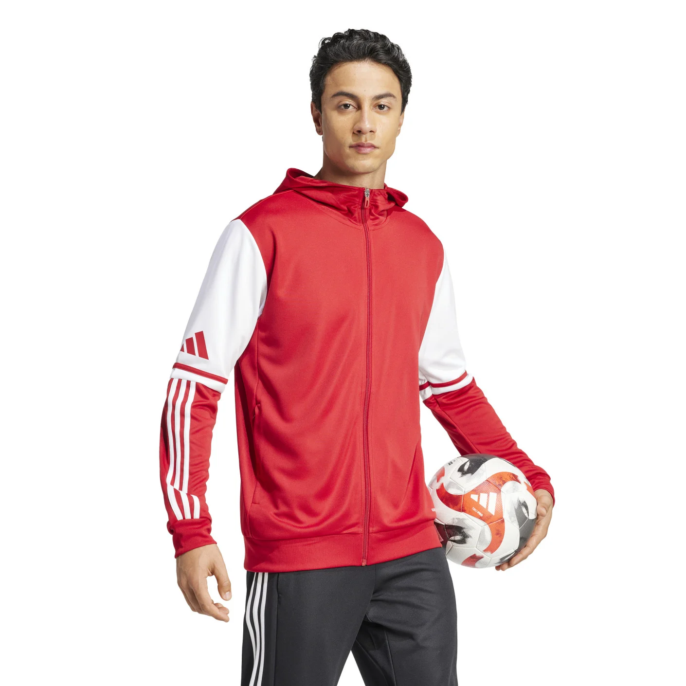Adidas Squadra 25 Hooded Trainingsjack Rood Wit