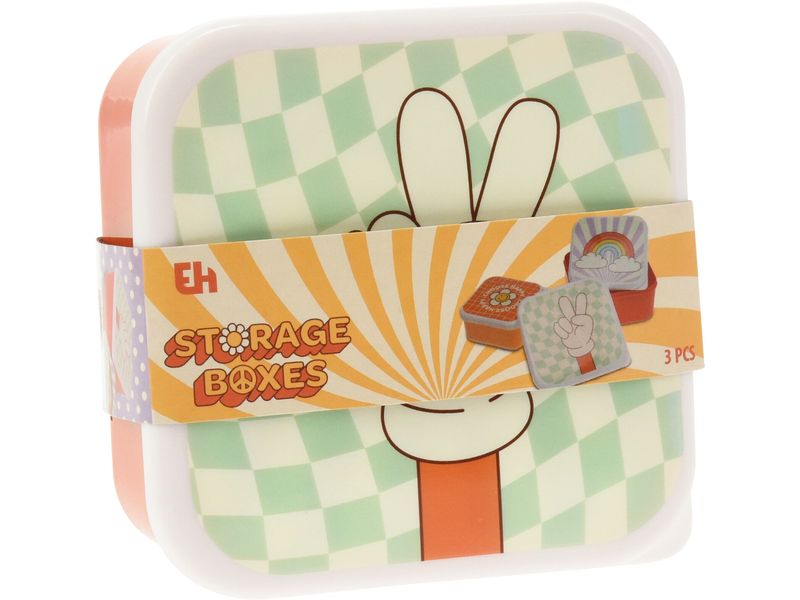 FURBER Lunchbox Set, 3-teilig Mehrfarbig Znüni Boxen in drei Grössen
