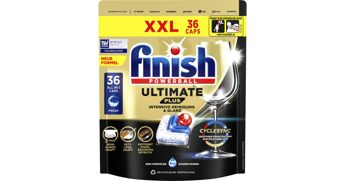 Finish Powerball Ultimate Plus All in 1 XXL 36er-Packung