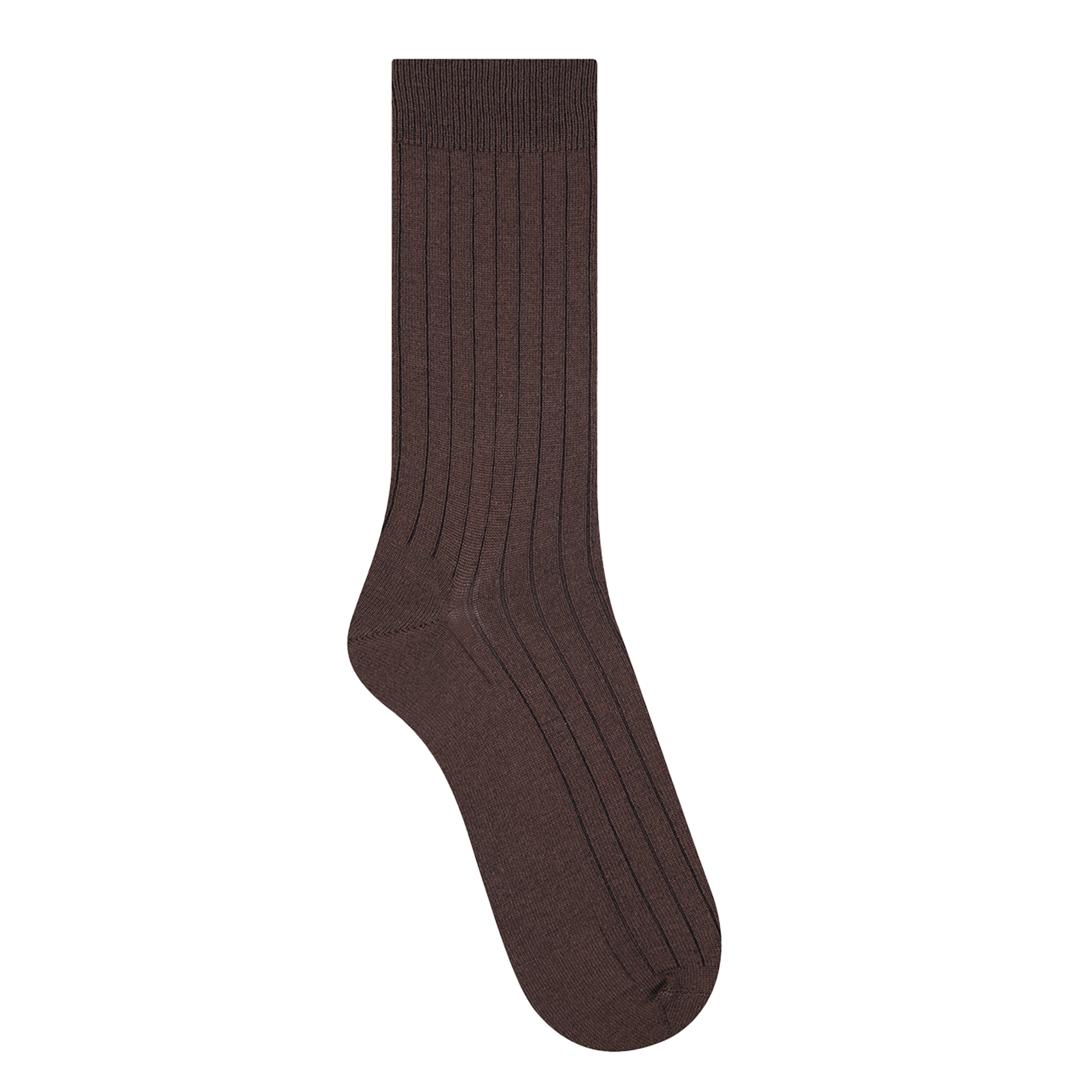 Chaussettes hautes en laine mélangée | Marron