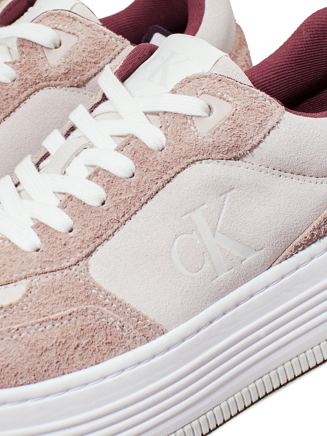 Calvin Klein Jeans Plateausneaker »BOLD PLATF LACEUP LOW MG SUEDE«  , Freizeitschuh, Halbschuh, Schnürschuh mit seitlichem CK-Logo