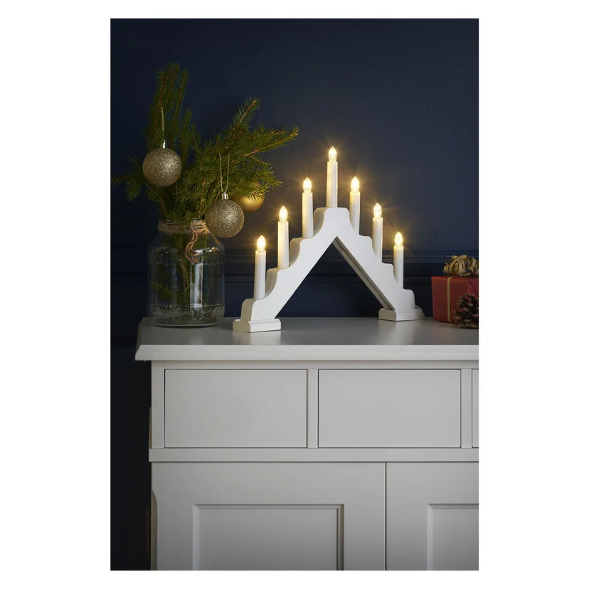 Klassisk adventslysestake LED 30 cm