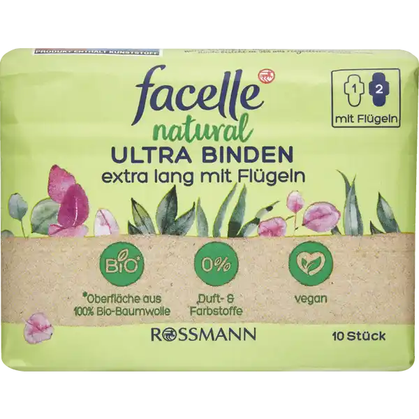 natural Ultra Binden extra lang mit Flügeln