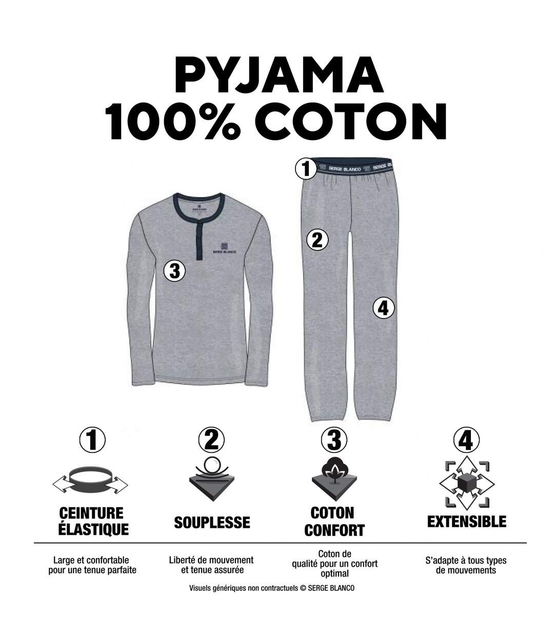 Ensemble homme Pyjama court T-shirt col rond West