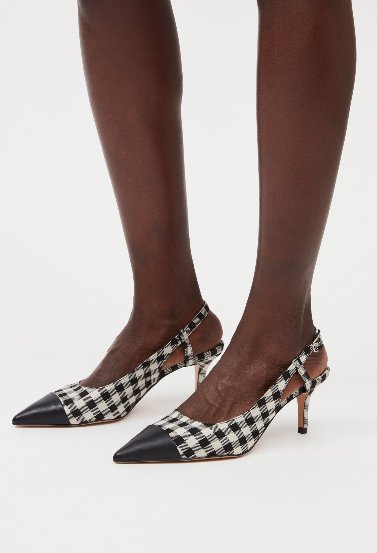 Escarpins slingback vichy