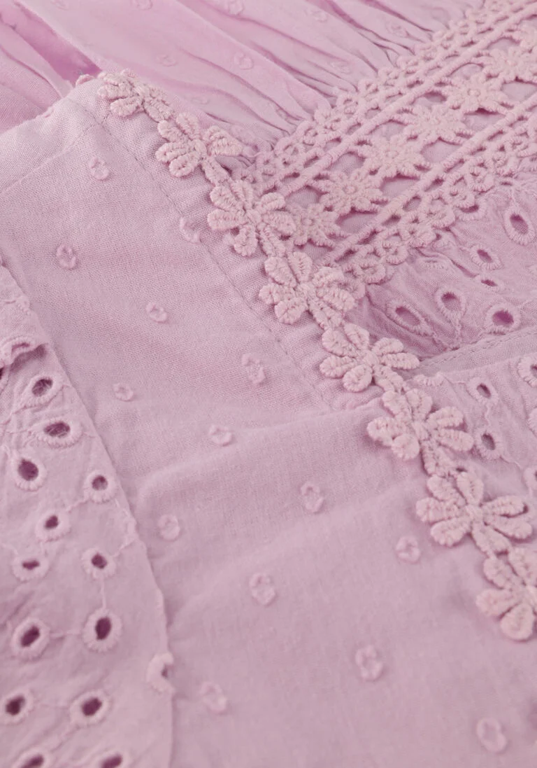 SCOTCH & SODA lila scotch & soda blouse short sleeved broderie anglaise top