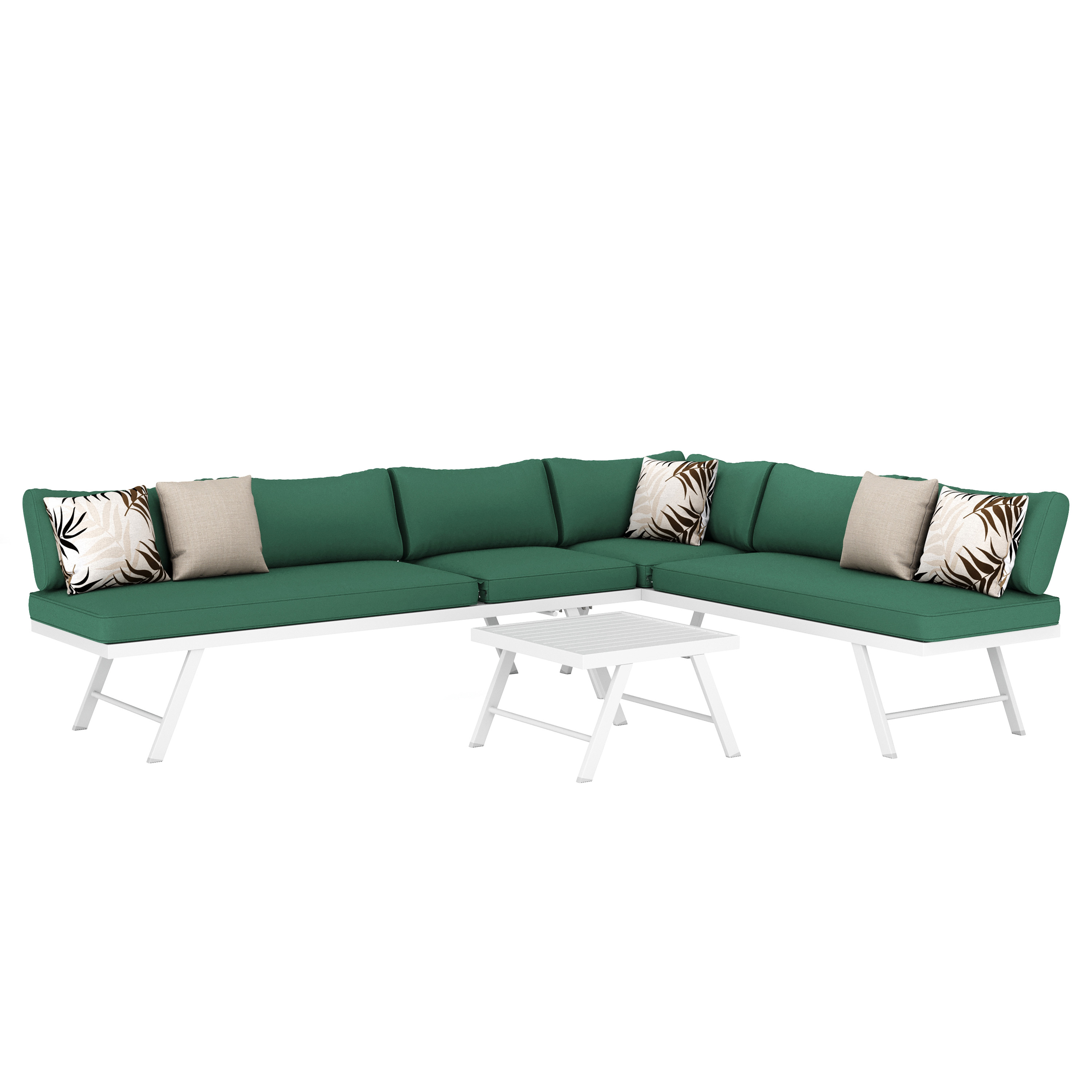 Lounge CALVI multifunktional grün/weiss