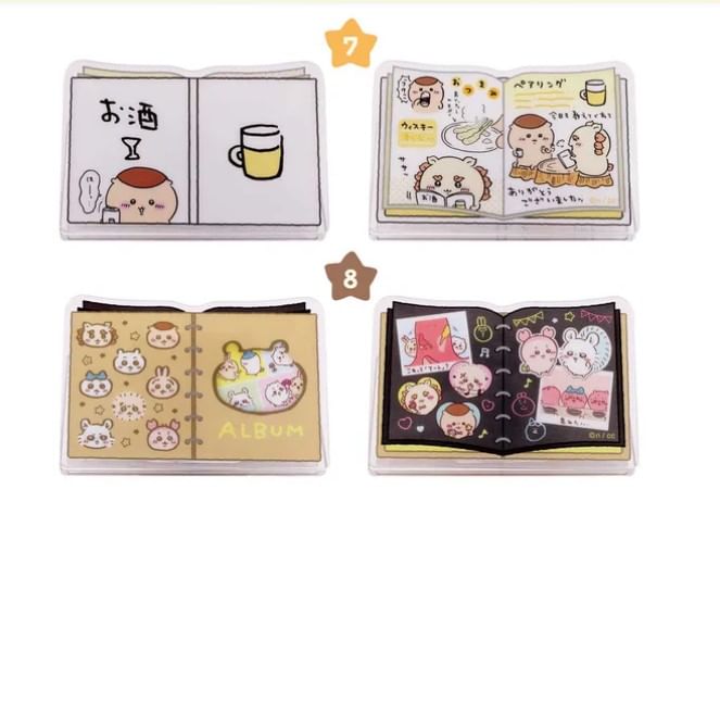 Ensky - Chiikawa mitamemo Secret Acrylic Book Binder Clip (8 types) (Blind Box)