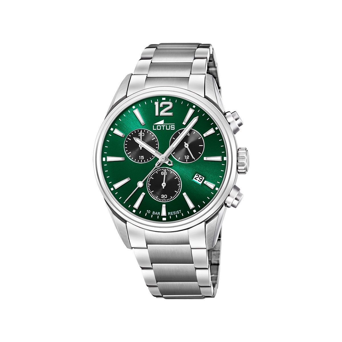 Montre LOTUS chrono homme bracelet acier