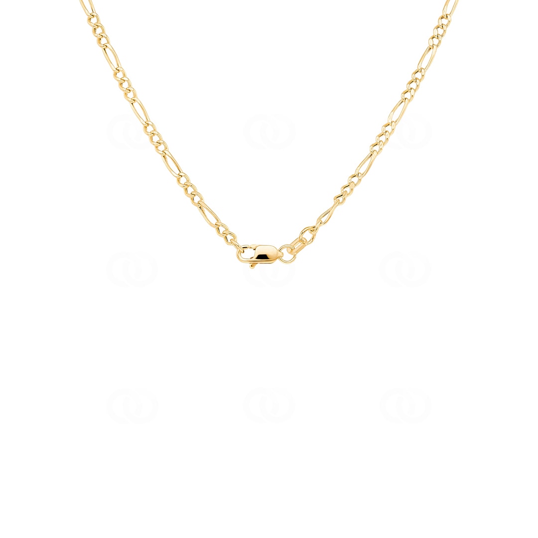 2.3mm Figarokette 750/18 K Gelbgold
