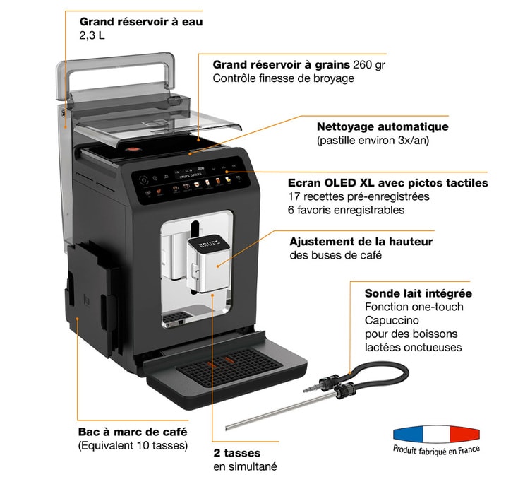 Krups Evidence One YY4328FD MaxiPack Coloris:Noir