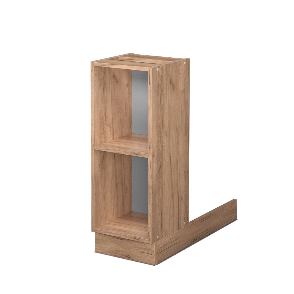 Regalinselunterschrank Küchenschrank Küchenmöbel Fame-Line Eiche Goldkraft 30 cm modern Küche Einbauküche Kücheninsel Einlegeboden Blende Küchenunterschrank Küchenzeile Regal Aufbewahrung