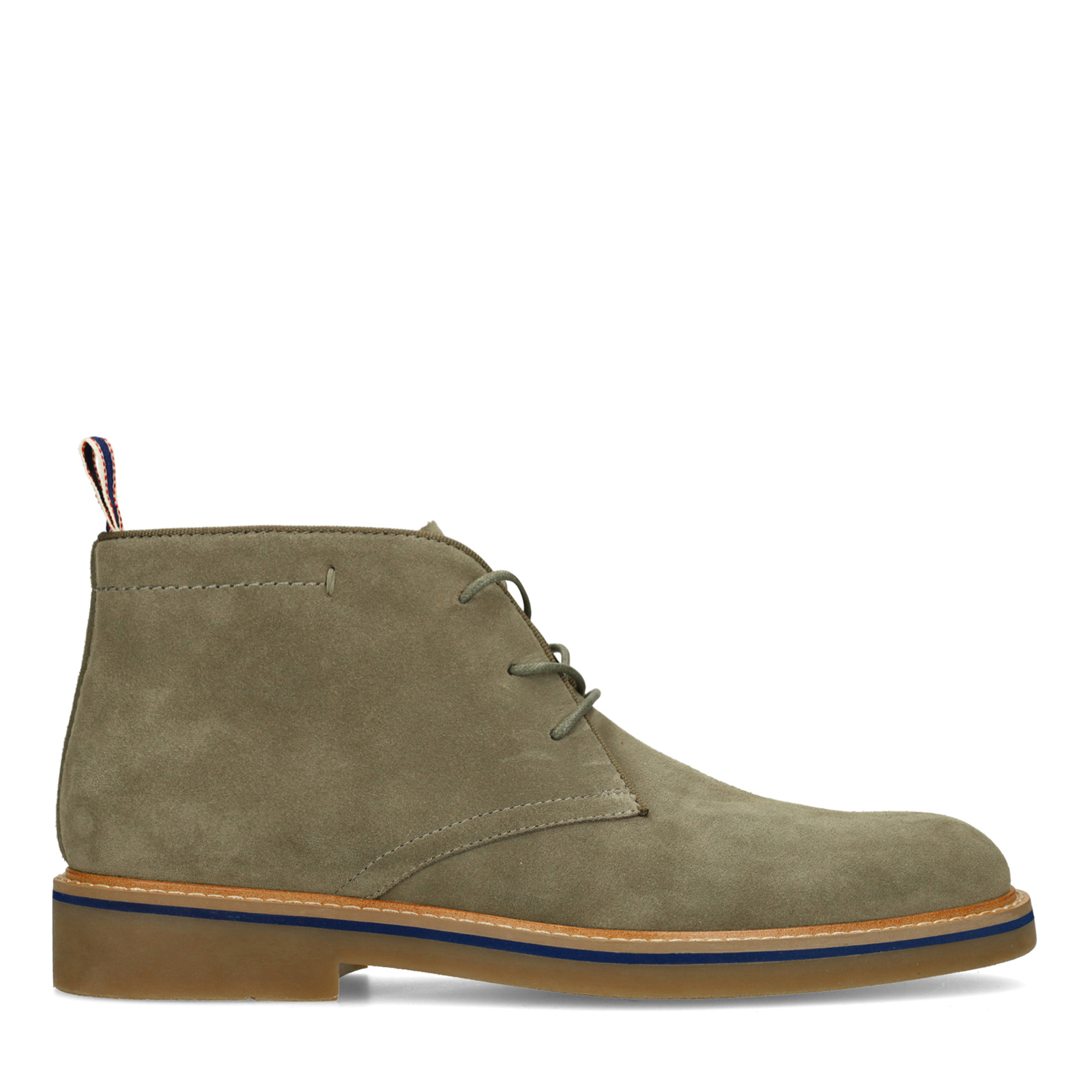 Groene suède veterschoenen