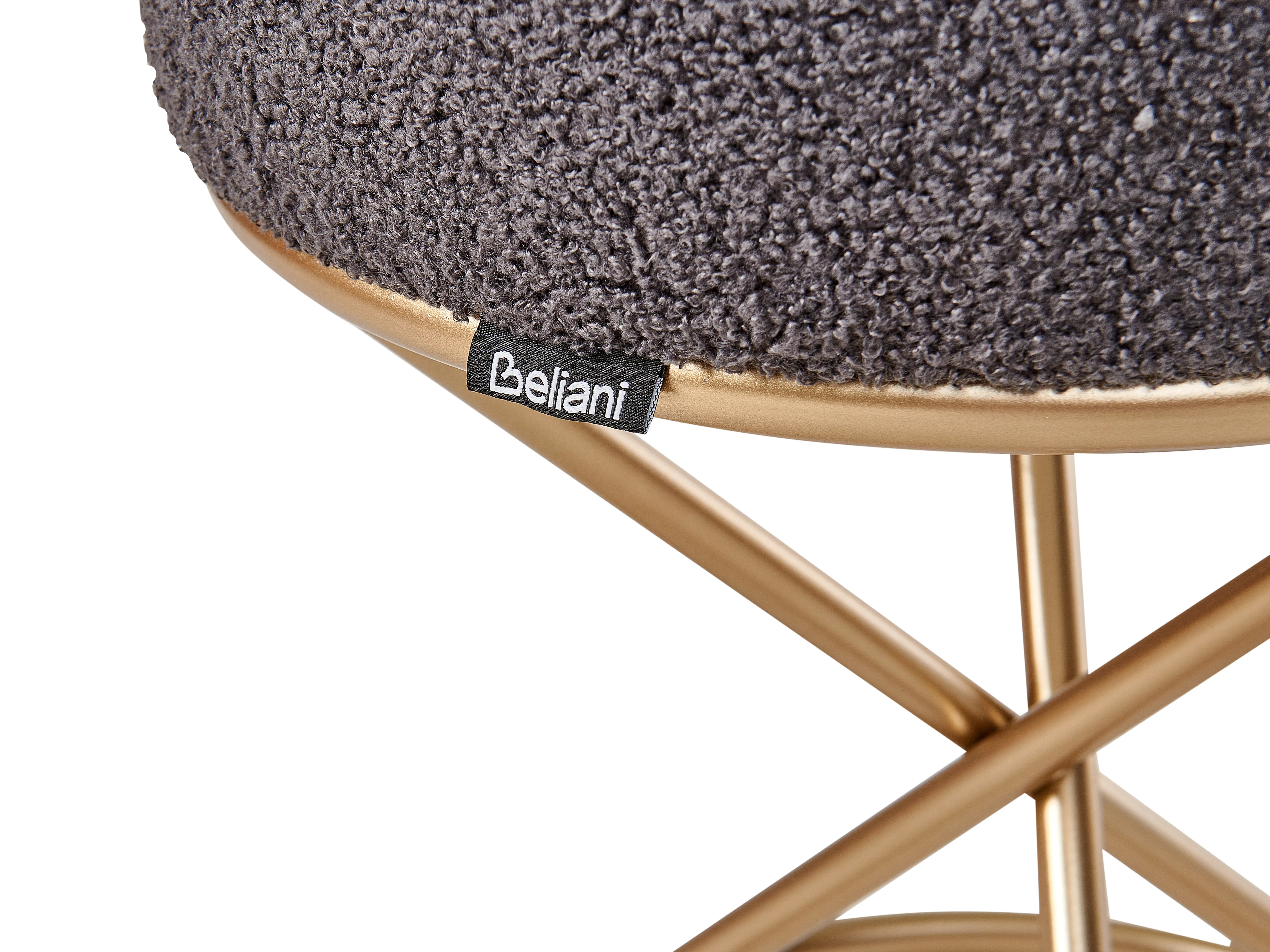 Hocker PRESHO Bouclé Grijs