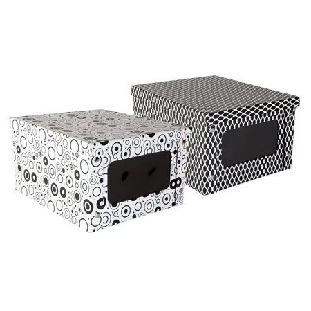 Idena Aufbewahrungsbox mit Fenster, versch. Motive, 40x34x22cm