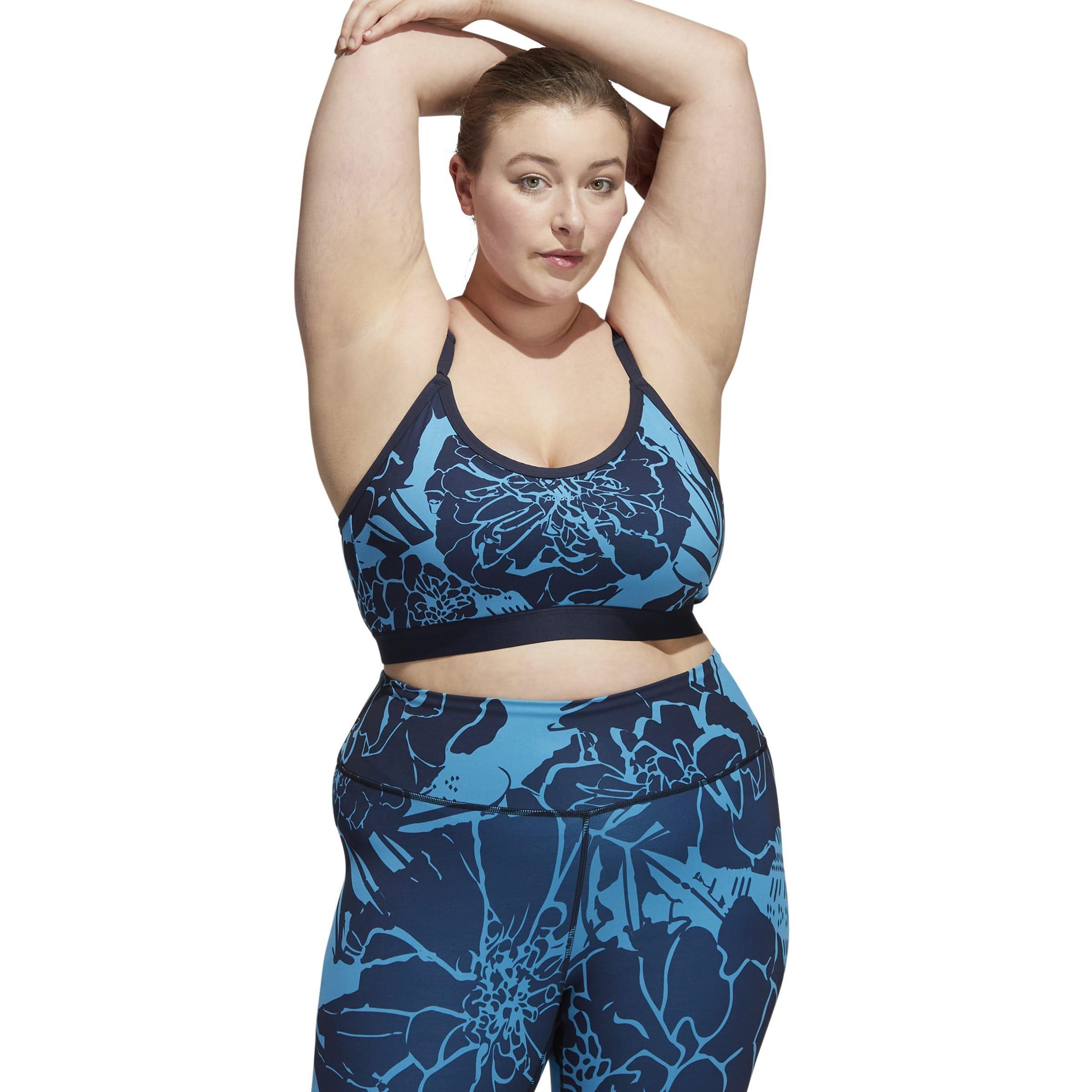 adidas Training Light Support Flower Print Sports Bra Womens