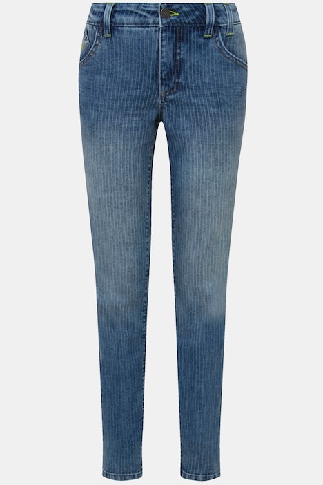 Slimjeans, Streifen, 5-Pocket, mit recyceltem Polyester