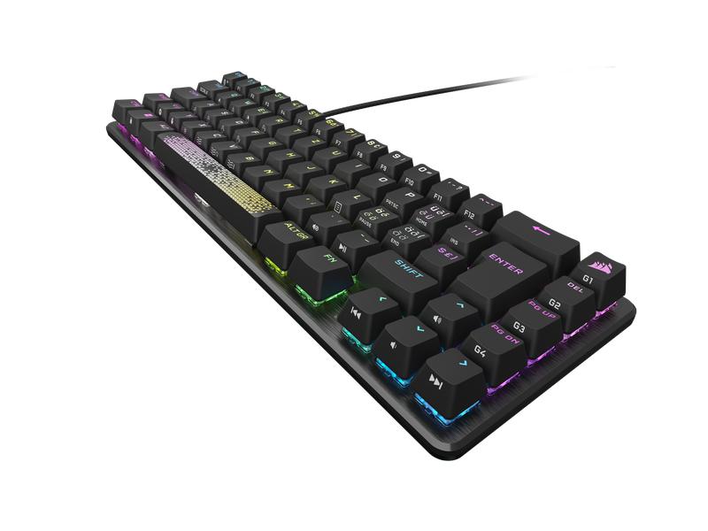 Corsair Gaming-Tastatur K65 Pro Mini Optisch-mechanische Gaming-Tastatur mit RGB-LED Hintergrundbeleuchtung und Corsair OPX-Tastenschaltern