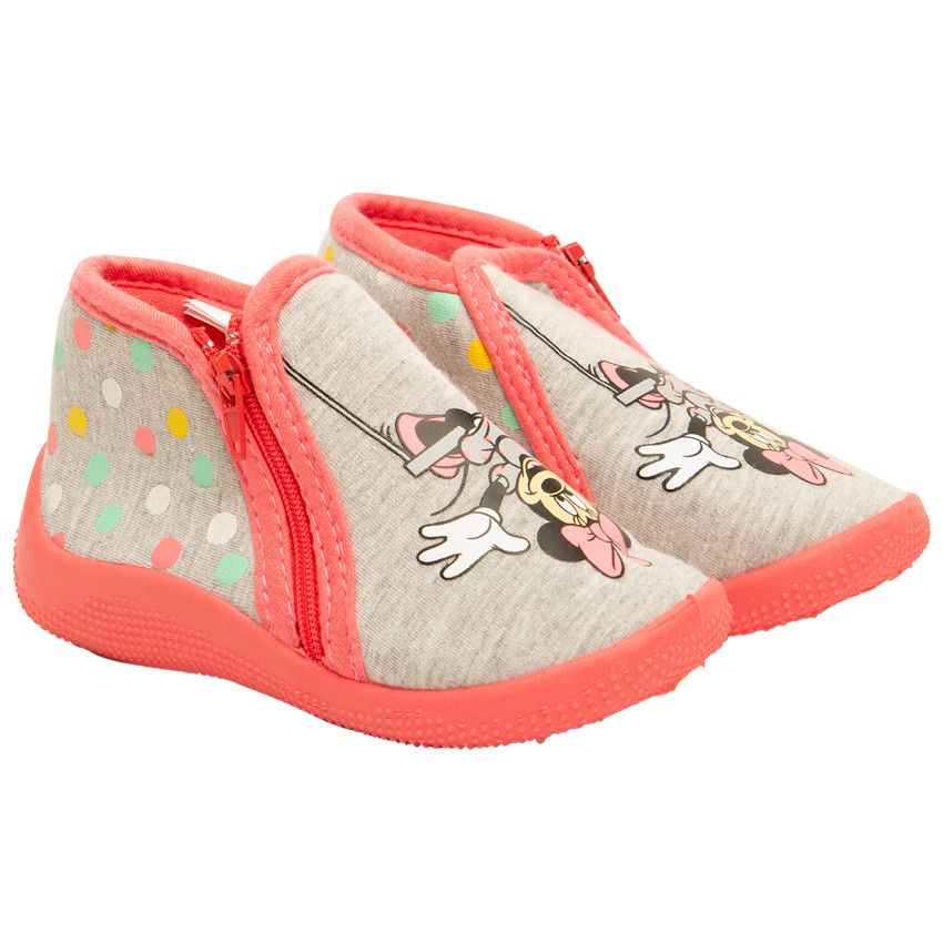 Chaussons print Minnie Disney pour bébé fille - Gris chiné