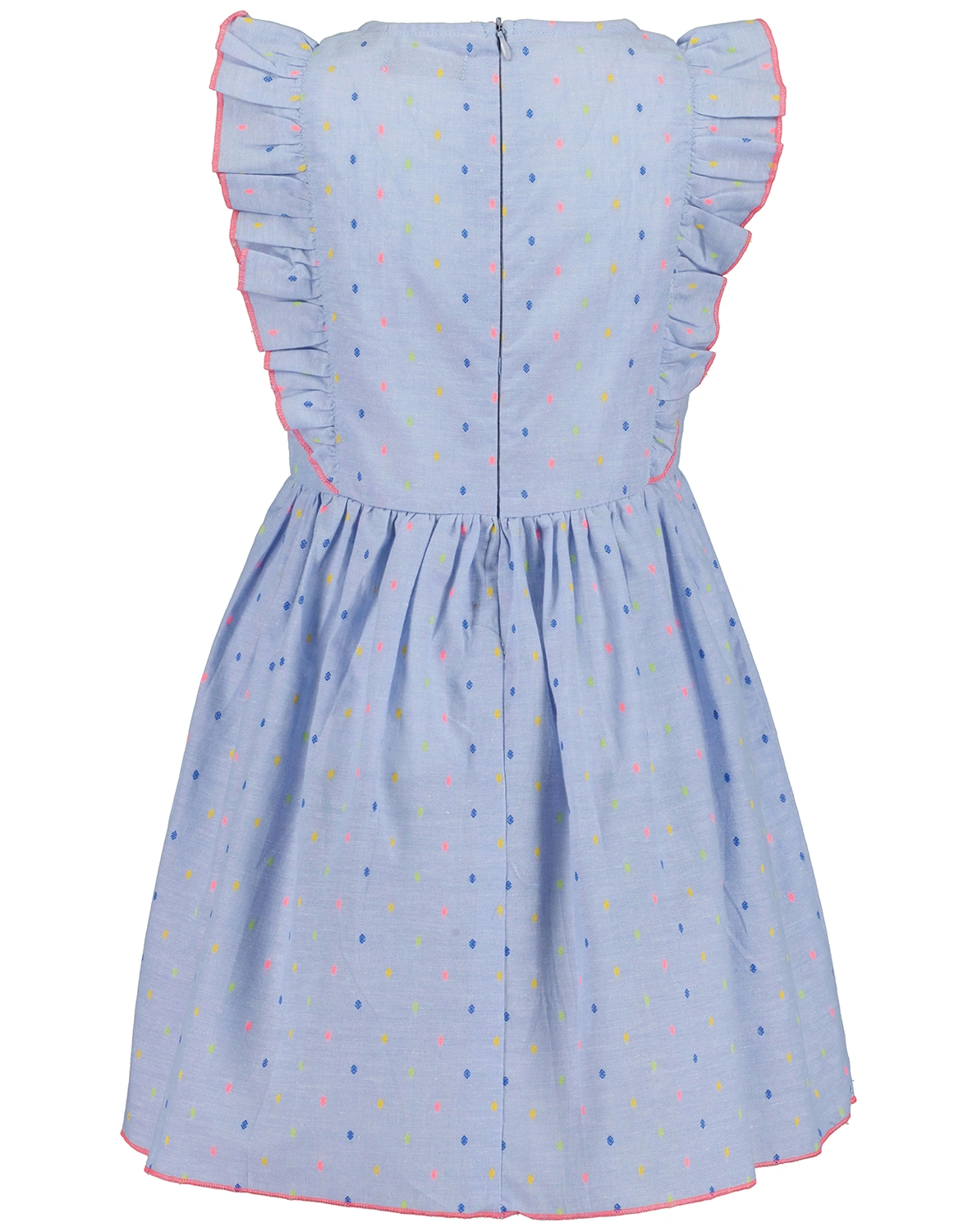 Kleid COLOR DOTS ärmellos in blau