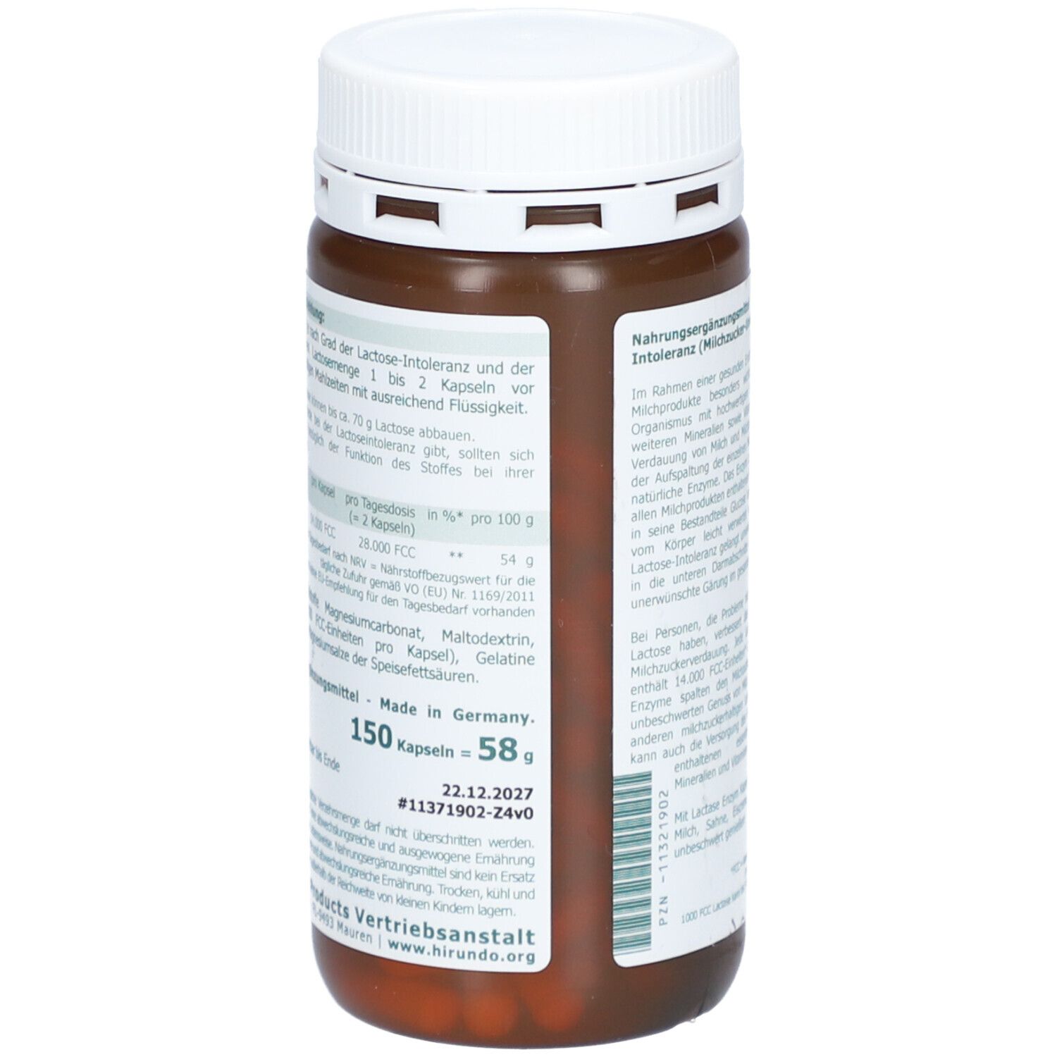 LACTASE 4.000 FCC Enzym Kapseln