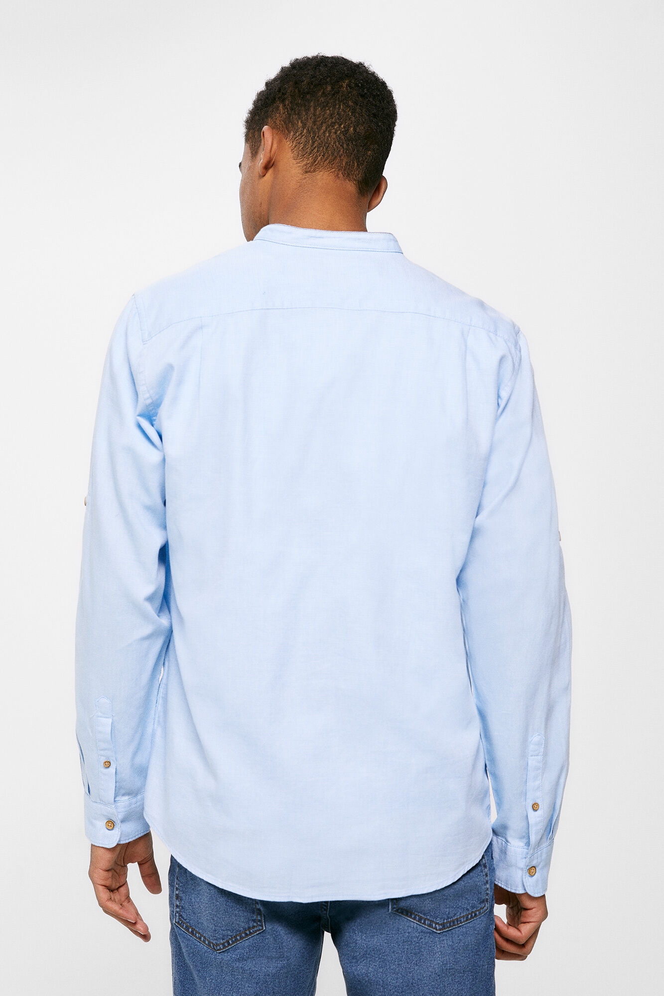 Camisa estilo Mao - azul