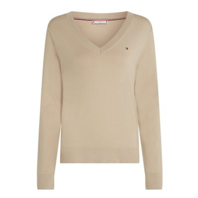 Pull femme Co Jersey Stitch V-Nk TOMMY HILFIGER