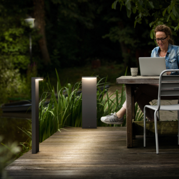 Philips tuinpaal Bustan antraciet 1x3,8W 77 cm