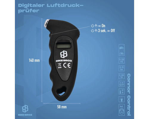 Bike Broz Digitale Bandenspanningsmeter Connor Control