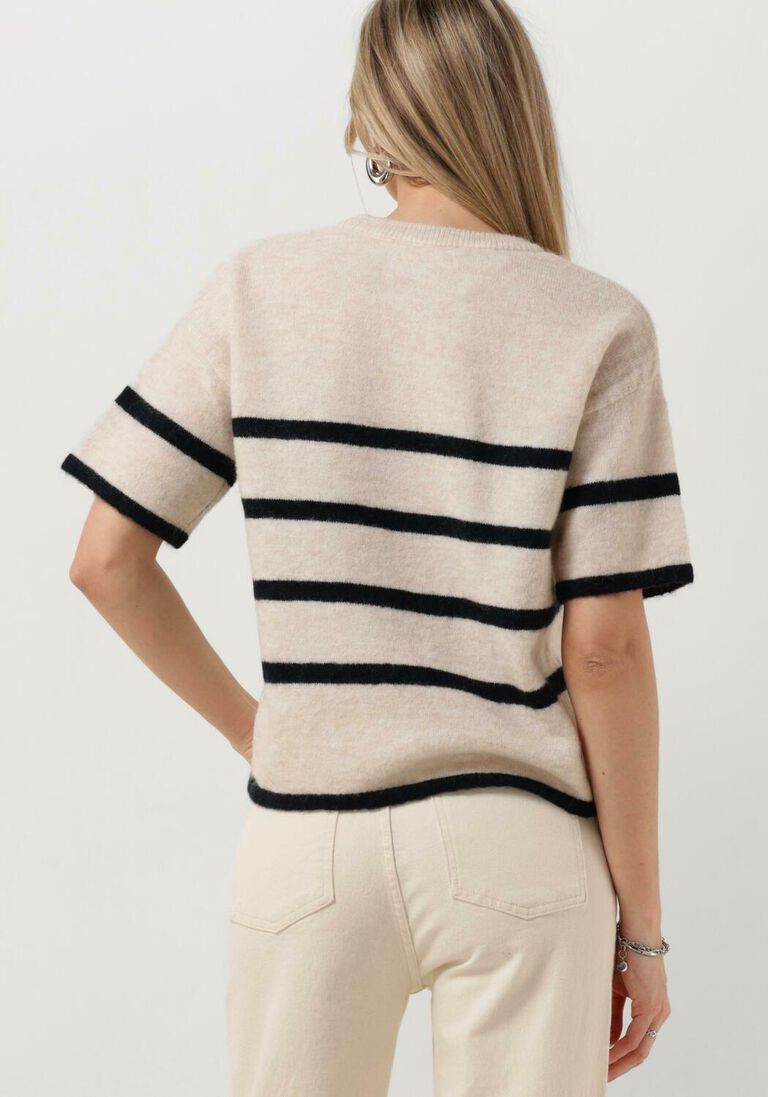 SELECTED FEMME beige selected femme t-shirt slfmaline-liliana 2/4 knit o-neck