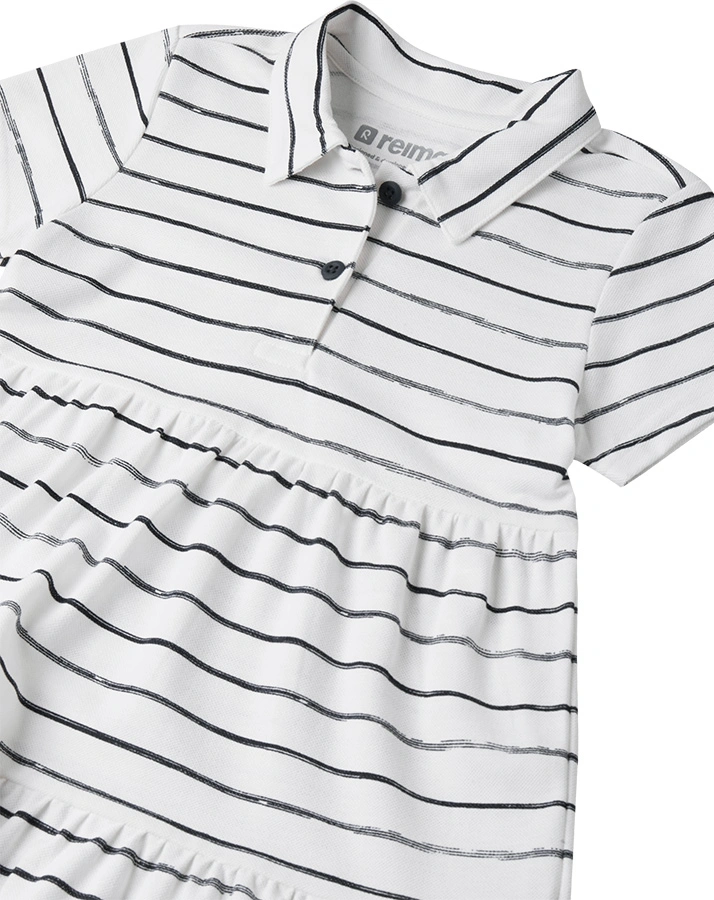 Blusen-Kleid HUOLETON gestreift in offwhite