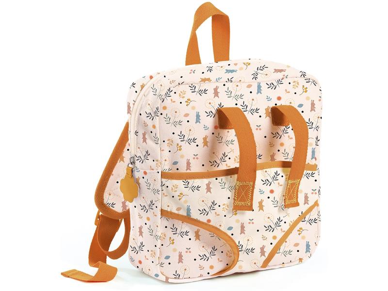DJECO Puppenzubehör Pomea: Tragerucksack Rucksack mit Puppentrage