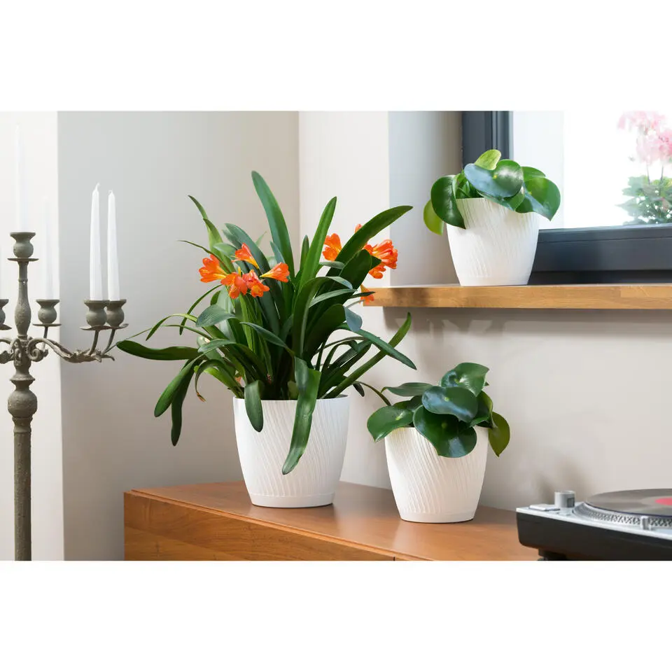 Form Plastic Plantenpot - kunststof - beige - D13 x H12 cm