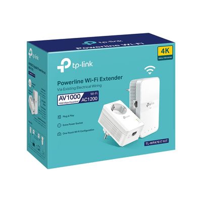 TP-Link TL-WPA7617 KIT - Kit 2x CPL AV1000 Gigabit WiFi AC avec prise gigogne