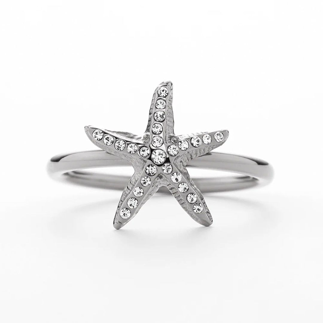 Paul Hewitt Damenring Sea Star Marinium Ocean Steel Silbrig