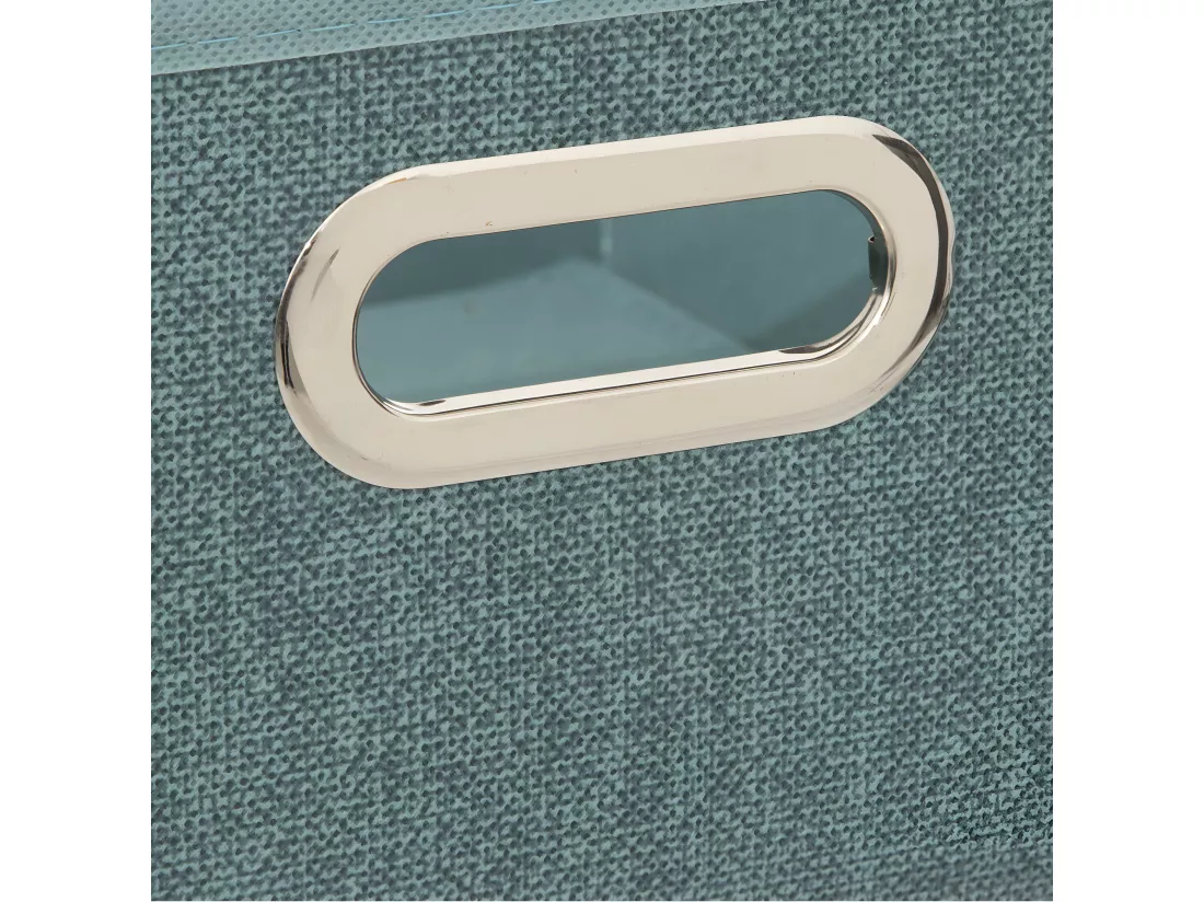 Boîte de rangement Bleu pétrole chiné 31 x 31 x 15 cm