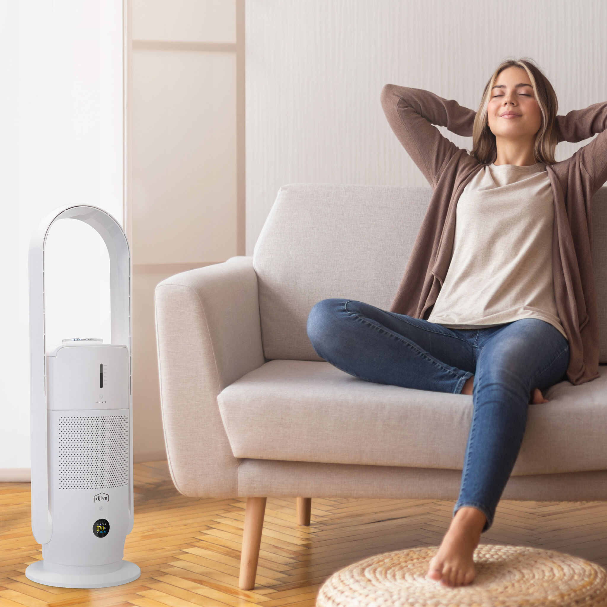 djive Flowmate ARC Humidifier 3in1 Air purifier, humidifier and fan