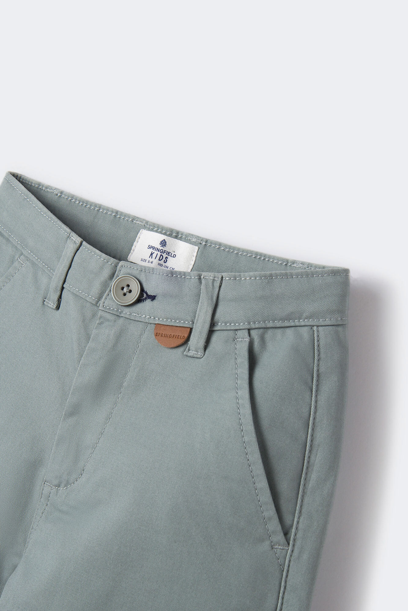 Calças chino com microestampa para meninos