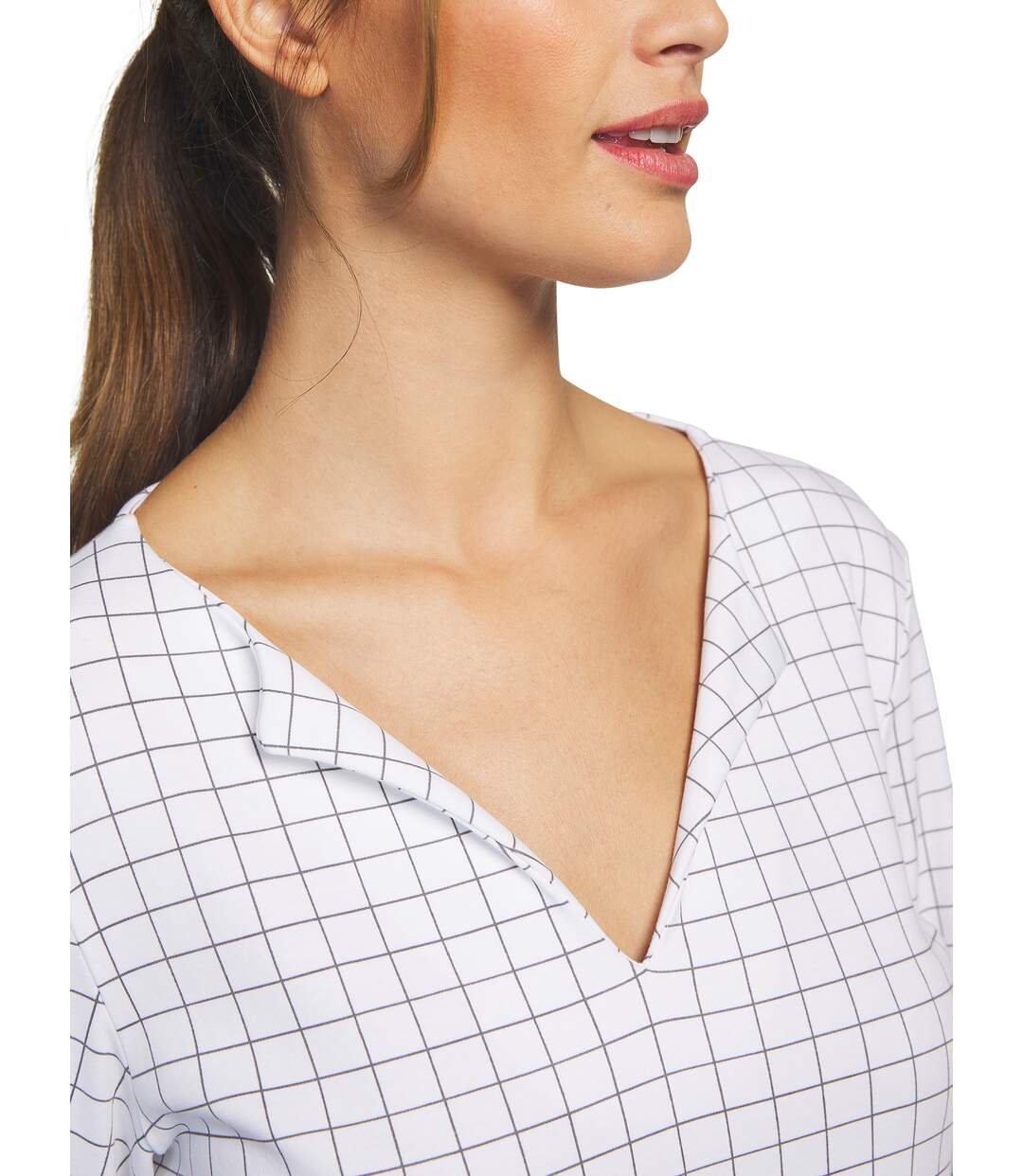 Chemise de nuit manches longues Cuadros Selmark