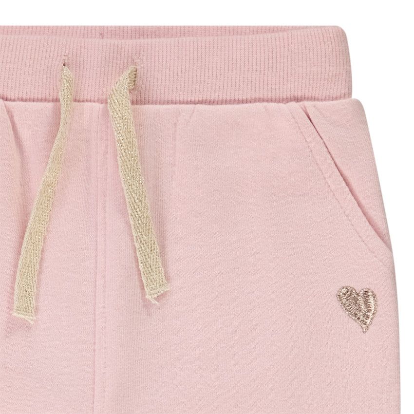 Jogging en molleton uni pour bébé fille - Rose