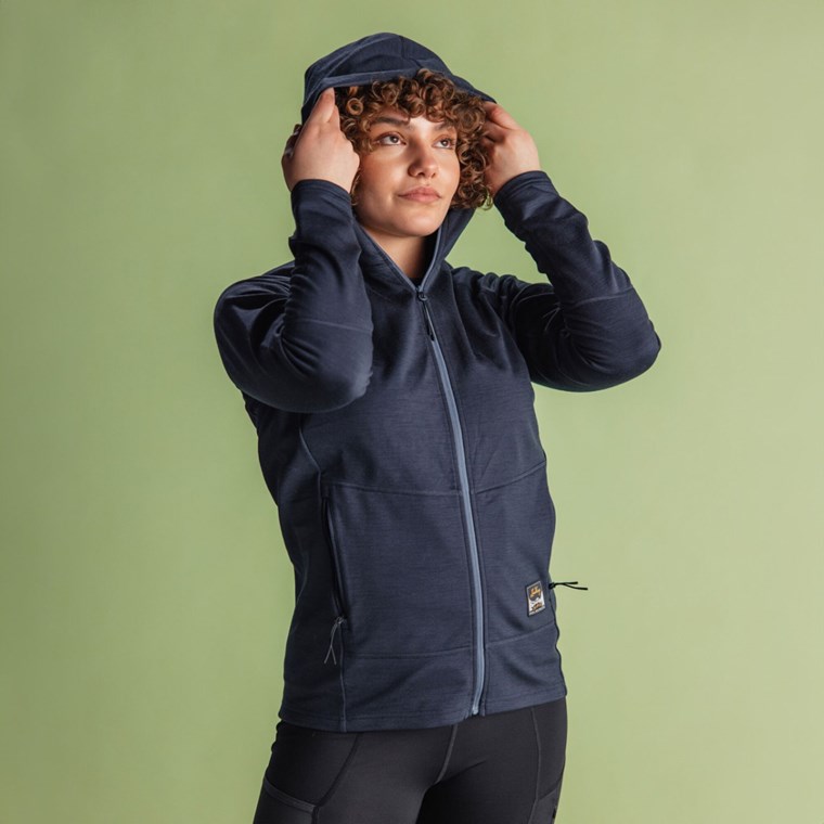 Lundhags Tived Merino Hoodie W Deep Blue