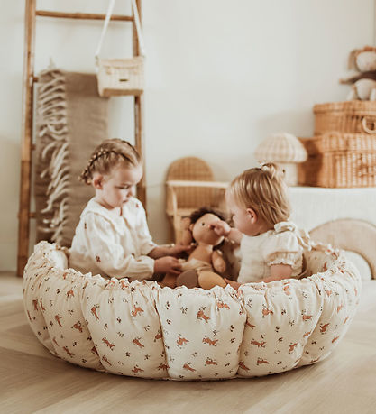 Play&Go Spielteppich - 3-in-1 - Ø130 cm - Blüte Rabbit