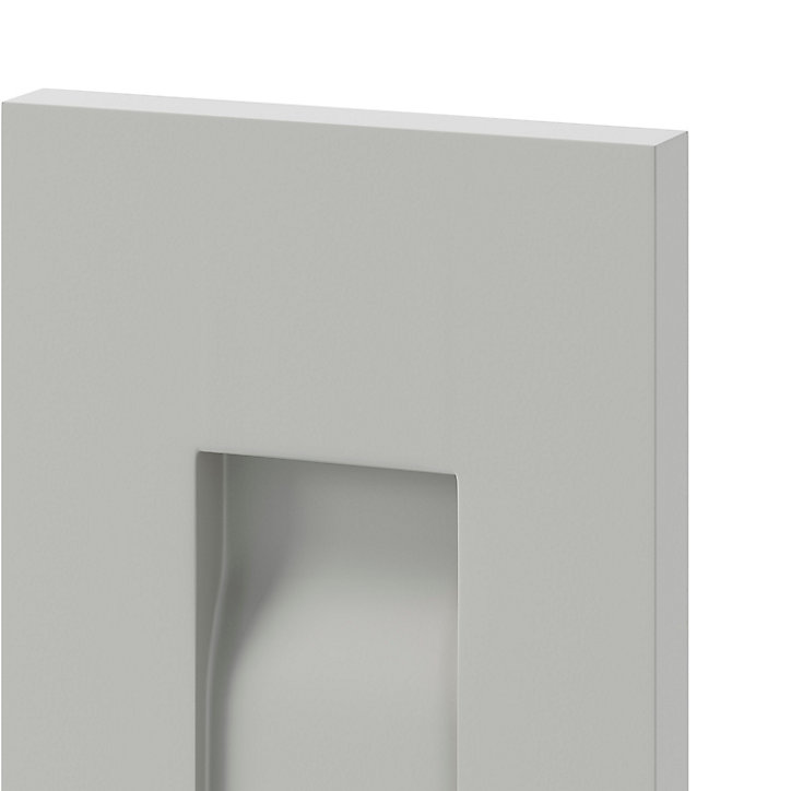 Porte de meuble de cuisine Garcinia gris ciment mat l. 15 cm x H. 72 cm GoodHome