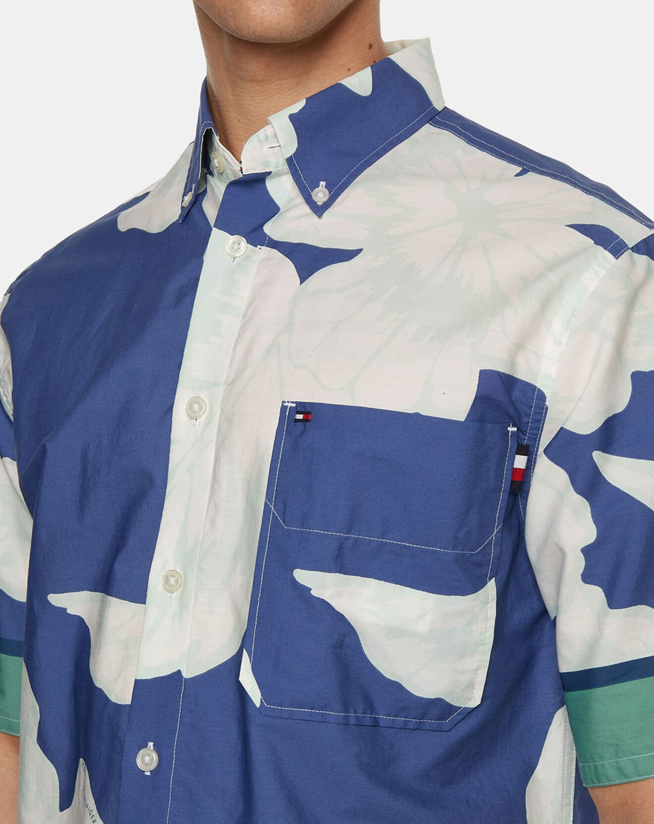 Tommy Hilfiger Chemisette droite Hawaïenne bleu/vert/blanc