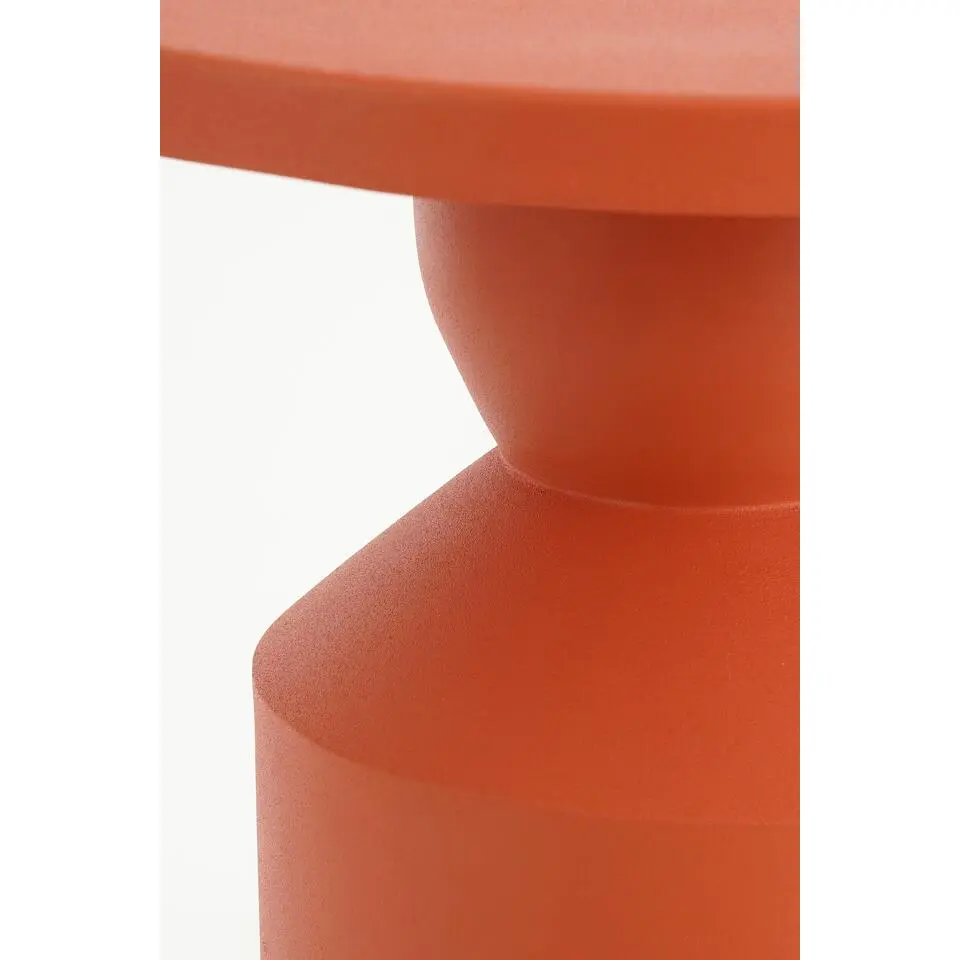 Mica Decorations Feroza Bijzettafel - H51 x Ø30 cm - Metaal - Oranje