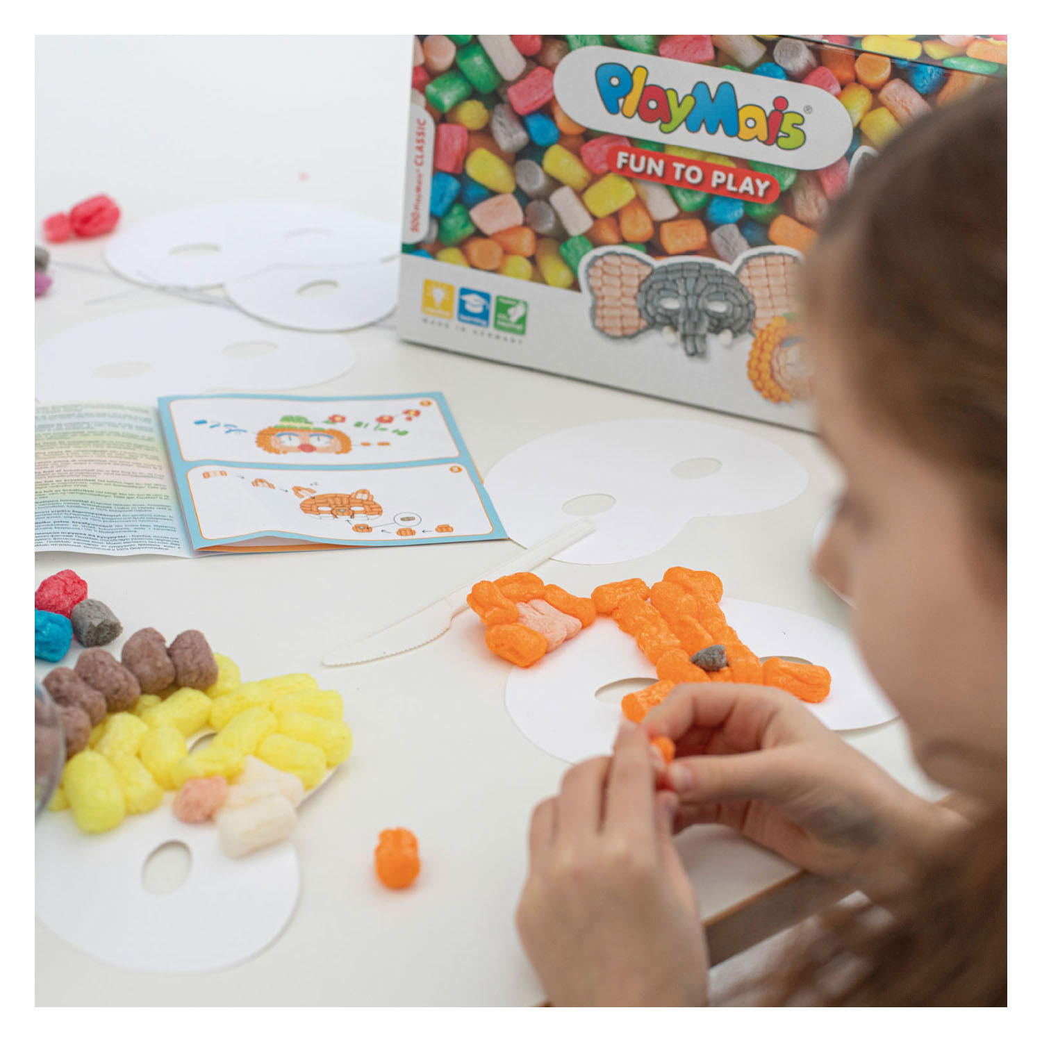 PlayMais Maskers Versieren, 6st. (>500 stukjes)