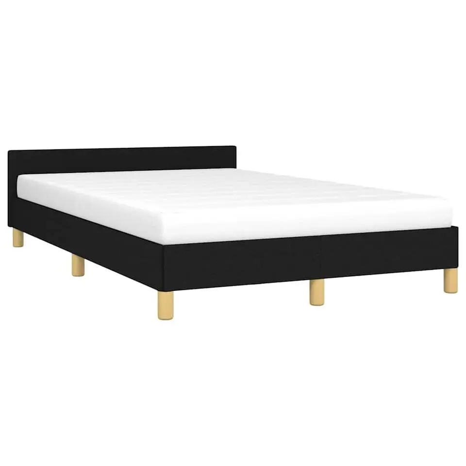 vidaXL - Bed frame zonder matras - Zwart - Stof - 120x200 cm