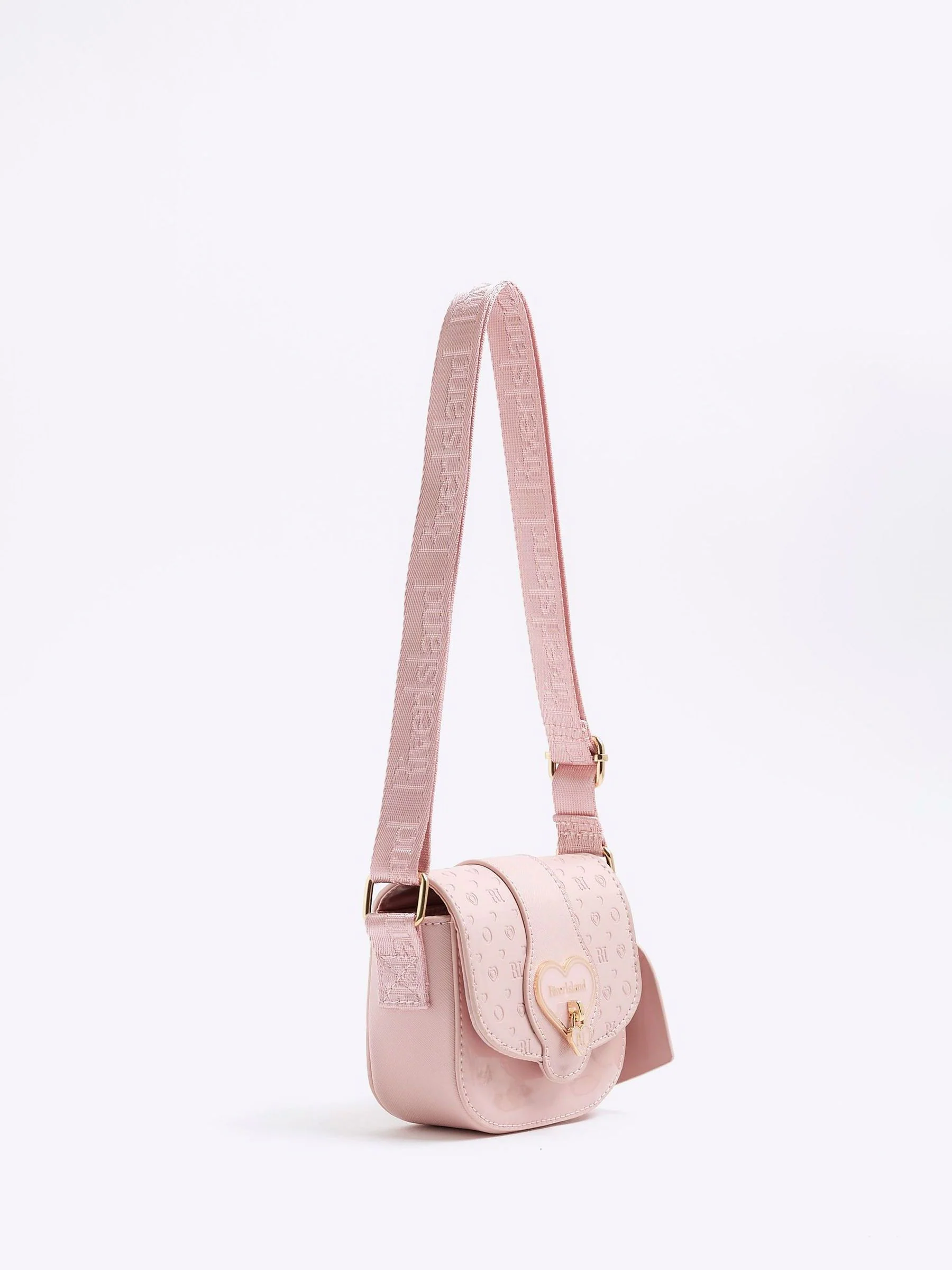 River Island Heartlock tas met monogram voor meisjes