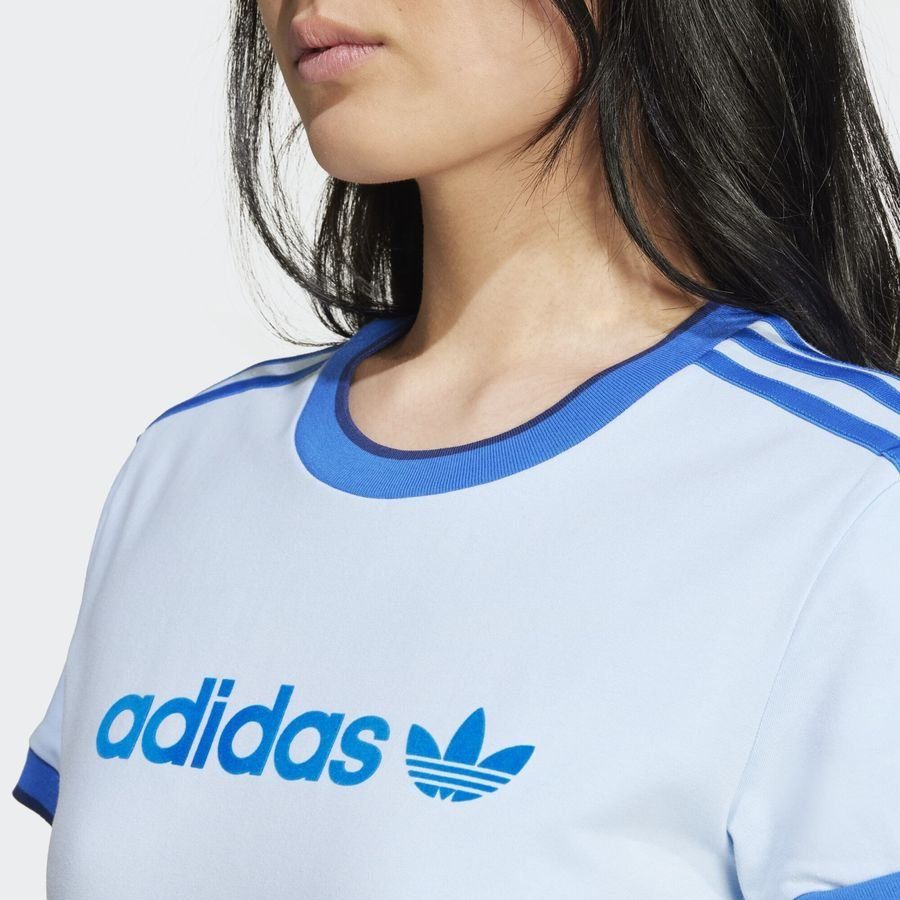 Adidas Original T-shirt 3 bandes coupe slim badge graphique