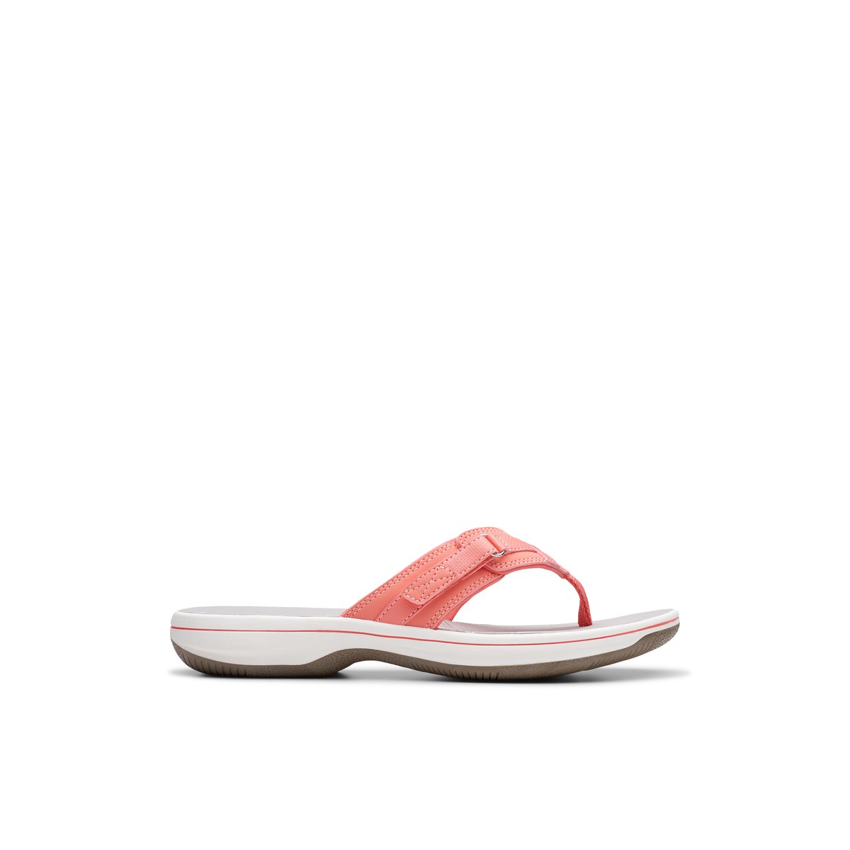 CLARKS-Breeze sea 1-Tongs sandales à talon plat - Talon plat - Autre Orange